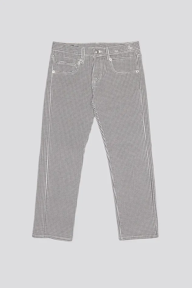 R13 Boy Straight Women BOY STRAIGHT JEANS 8211 PRINTED HOUNDSTOOTH