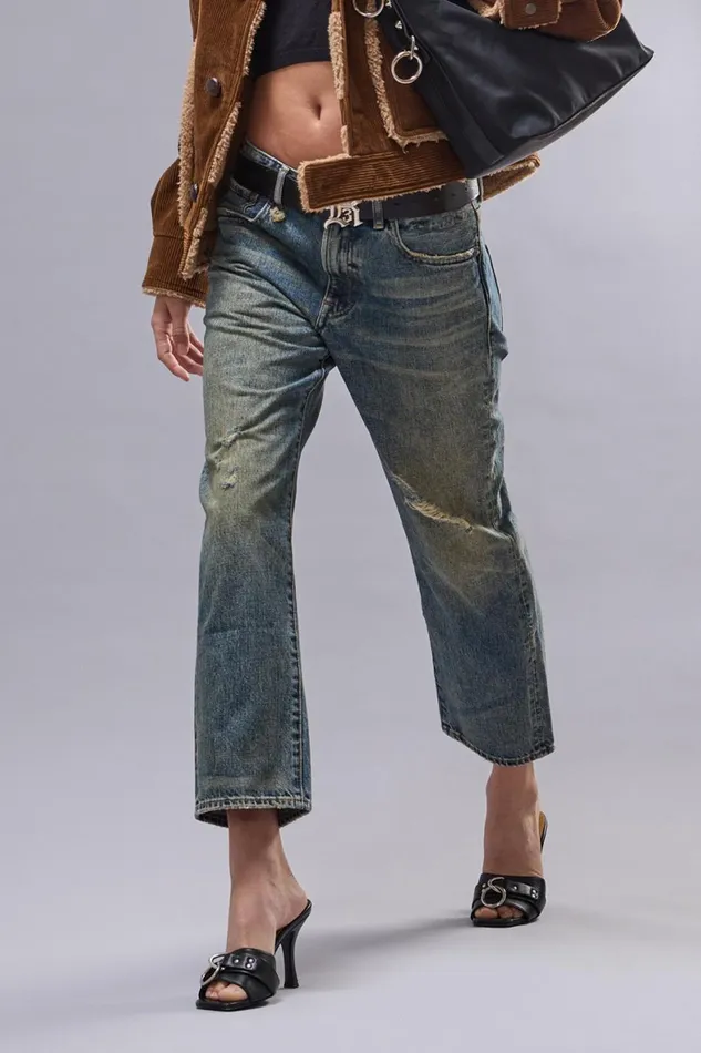 R13 Boyfriend Women ROMEO JEAN 8211 BARREN INDIGO