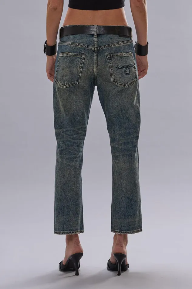 R13 Boyfriend Women ROMEO JEAN 8211 BARREN INDIGO