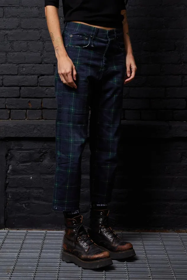 R13 Drop Women TAILORED DROP 8211 PRINTED TARTAN