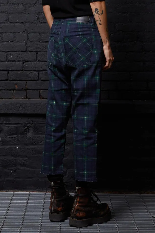 R13 Drop Women TAILORED DROP 8211 PRINTED TARTAN