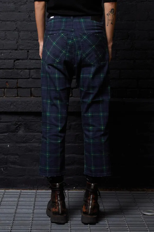 R13 Drop Women TAILORED DROP 8211 PRINTED TARTAN