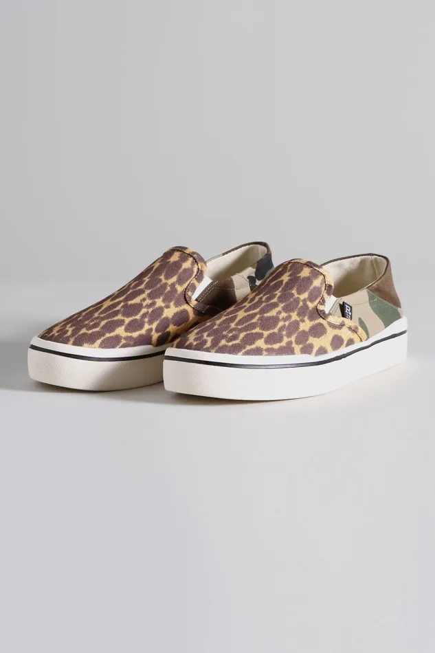 R13 Footwear Men SLIP ON SNEAKER 8211 CAMOCHEETAH