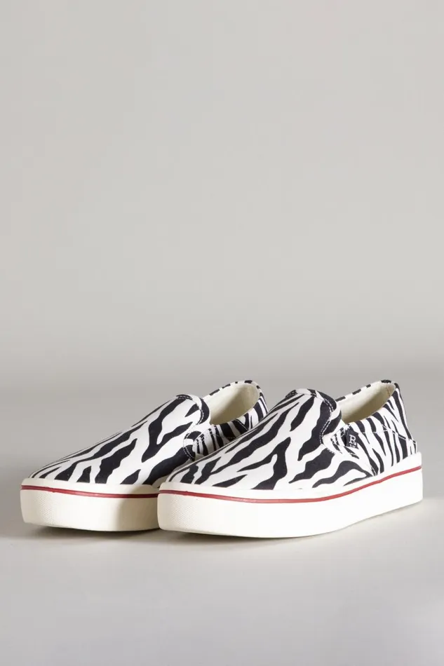 R13 Footwear Men SLIP ON SNEAKER 8211 ZEBRA