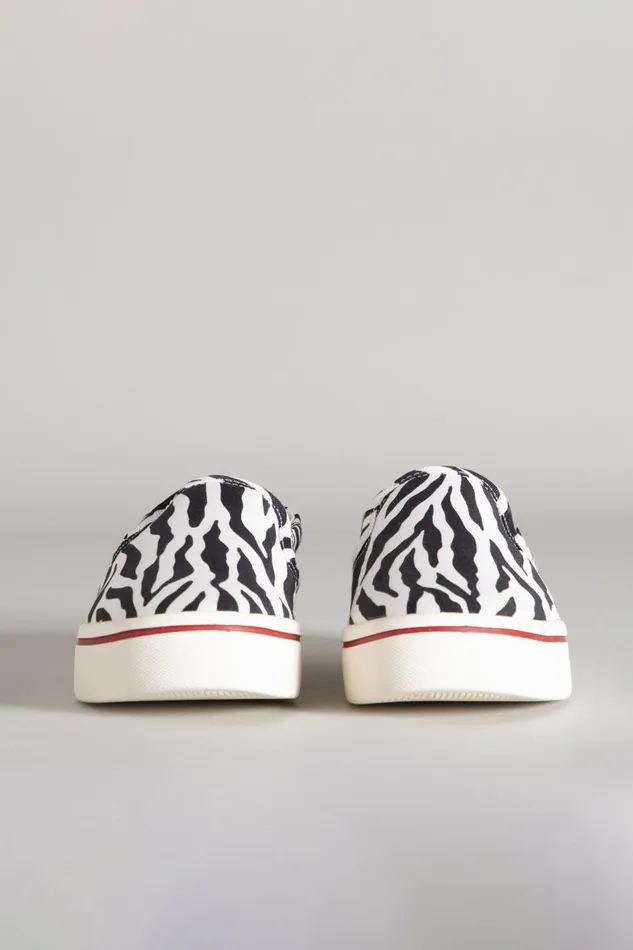 R13 Footwear Men SLIP ON SNEAKER 8211 ZEBRA
