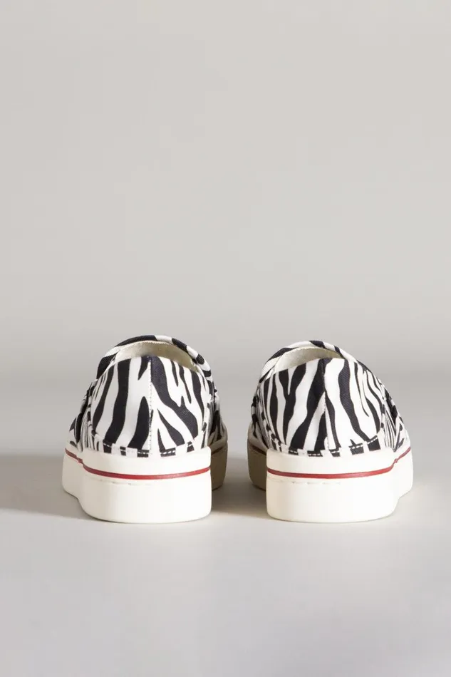 R13 Footwear Men SLIP ON SNEAKER 8211 ZEBRA