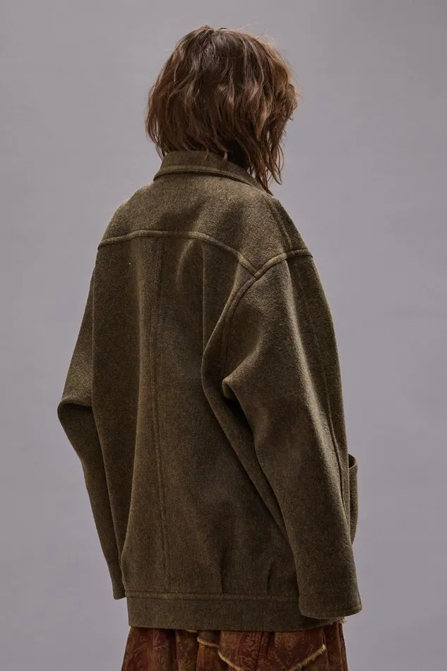 R13 Jackets and Coats Women DOUBLE BREASTED JACKET 8211 COATED WOOL
