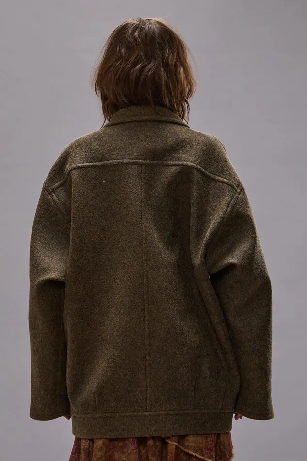 R13 Jackets and Coats Women DOUBLE BREASTED JACKET 8211 COATED WOOL