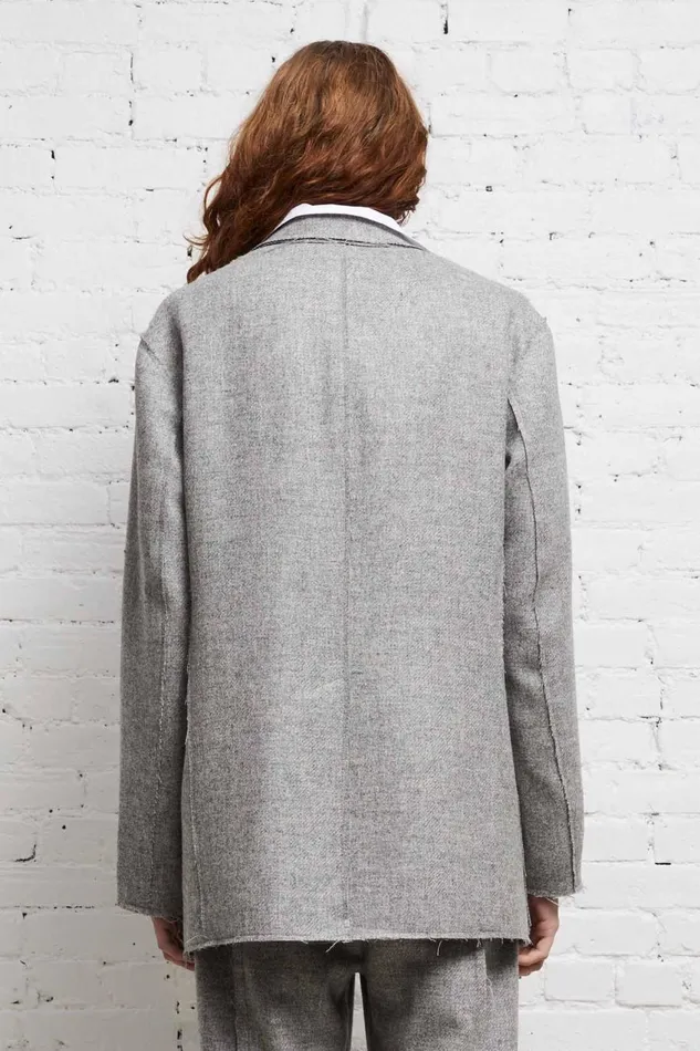 R13 Jackets and Coats Women RAW CUT BLAZER 8211 LIGHT HEATHER GREY