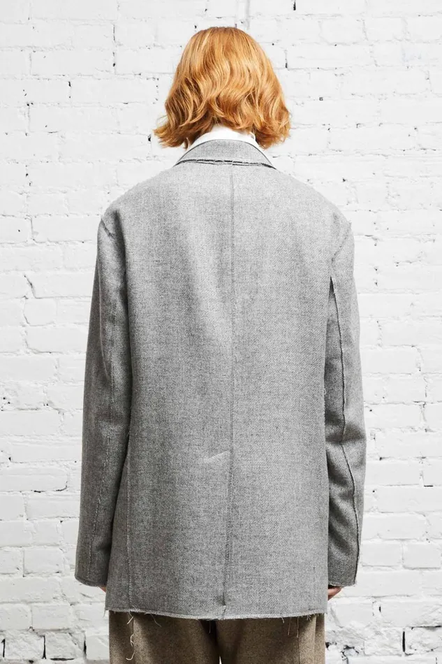 R13 Jackets and Coats Women RAW CUT BLAZER 8211 LIGHT HEATHER GREY