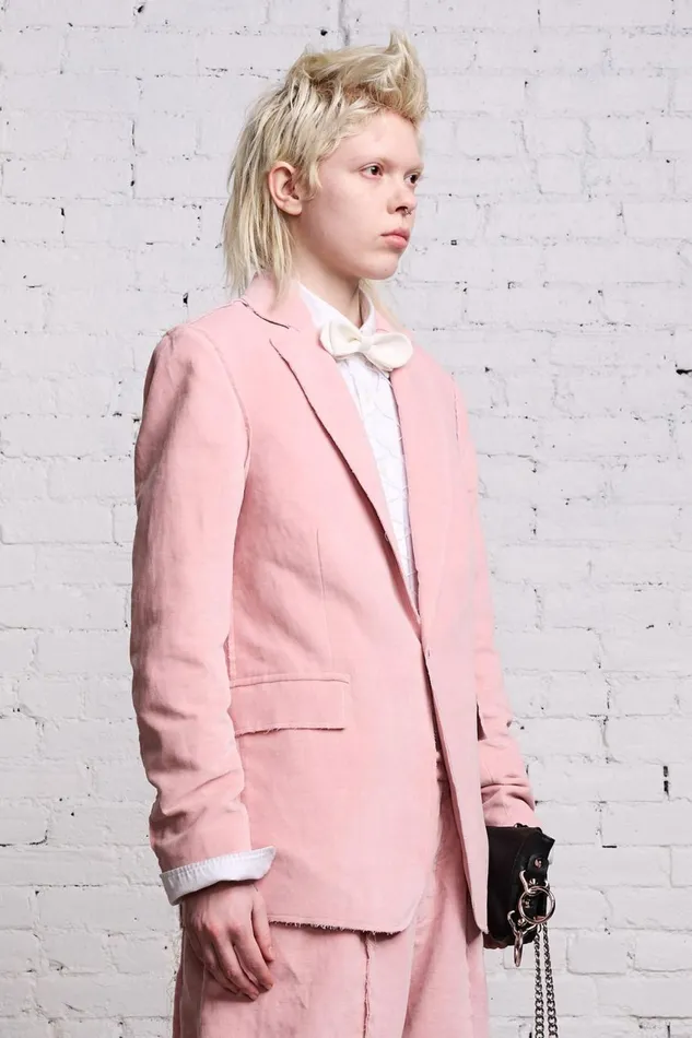 R13 Jackets and Coats Women RAW CUT SHRUNKEN BLAZER 8211 PINK VELVET