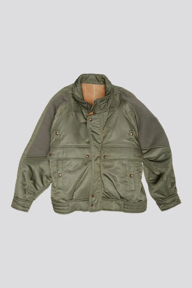 R13 Jackets and Coats Women RIBBED FLIGHT BOMBER JACKET 8211 OLIVE