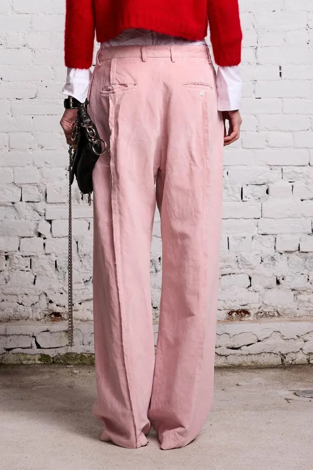 R13 Pants and Shorts Women INVERTED TROUSER 8211 PINK VELVET
