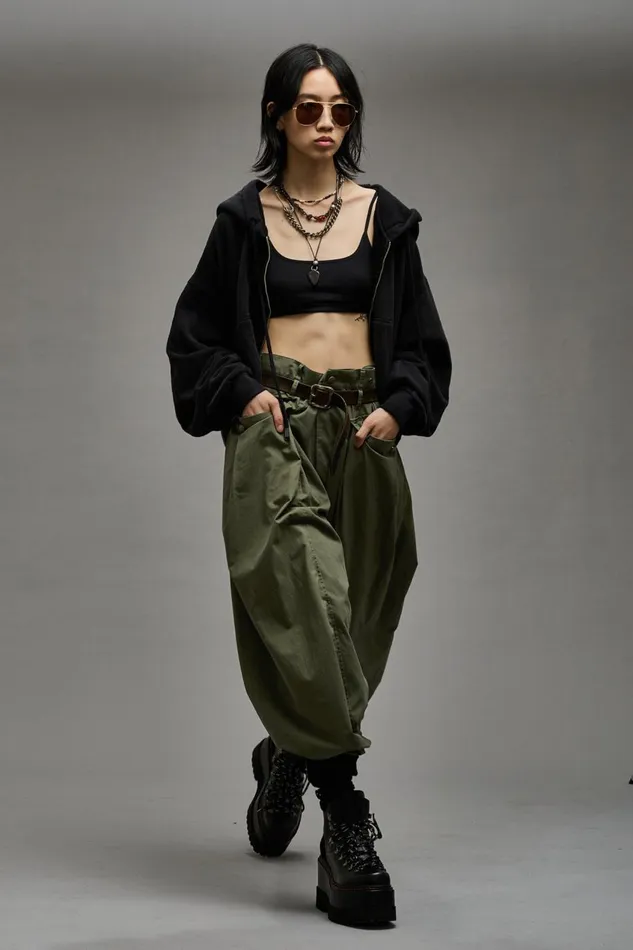 R13 Pants and Shorts Women JESSE ARMY PANT 8211 OLIVE RIPSTOP