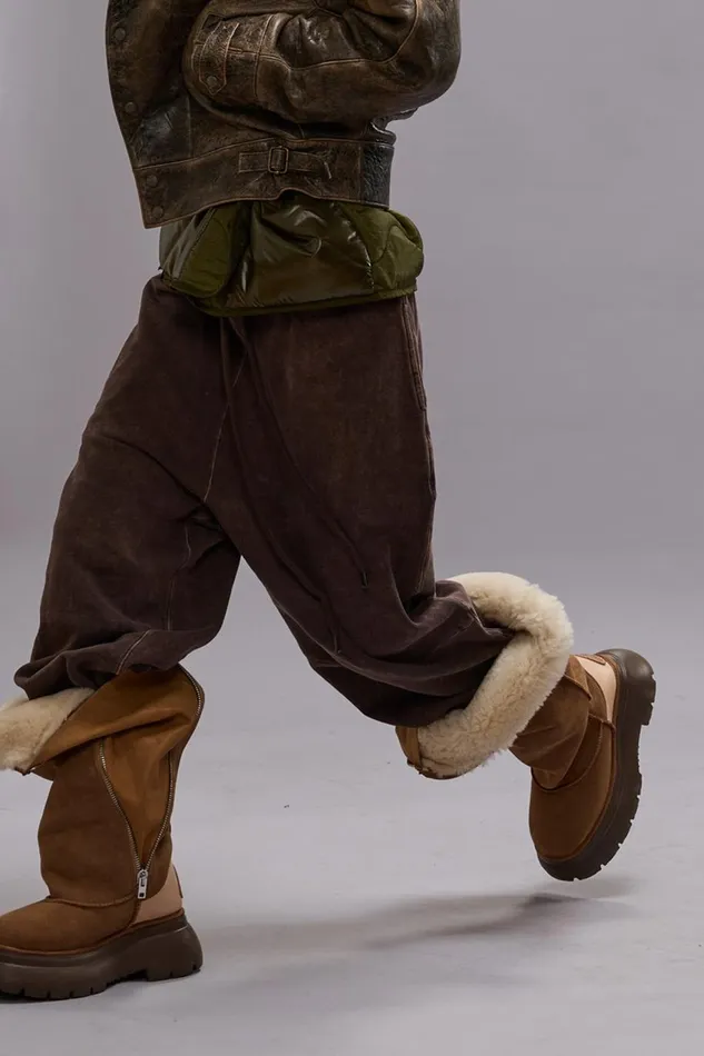 R13 Sale Women ARTICULATED KNEE SWEATPANT 8211 BROWN