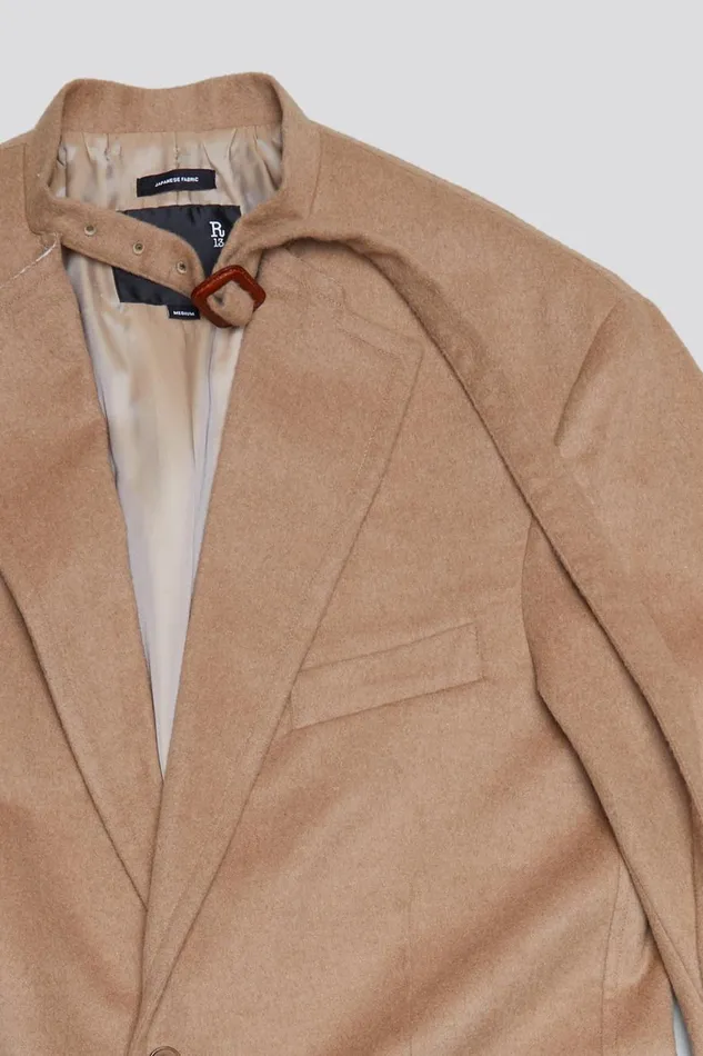 R13 Sale Women BELT COLLAR RAGGED BLAZER 8211 CAMEL