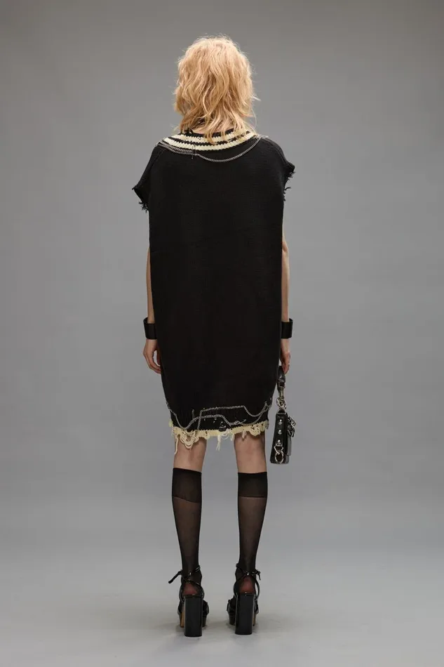 R13 Sale Women CHAIN EMBELLISHED VEST DRESS 8211 BLACK R13 Sale Women CHAIN EMBELLISHED VEST DRESS 8211 BLACK