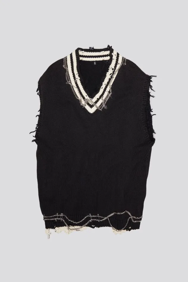 R13 Sale Women CHAIN EMBELLISHED VEST DRESS 8211 BLACK R13 Sale Women CHAIN EMBELLISHED VEST DRESS 8211 BLACK