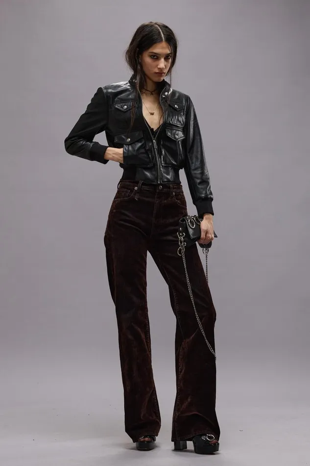 R13 Sale Women JANE JEAN 8211 FLOCKED BROWN