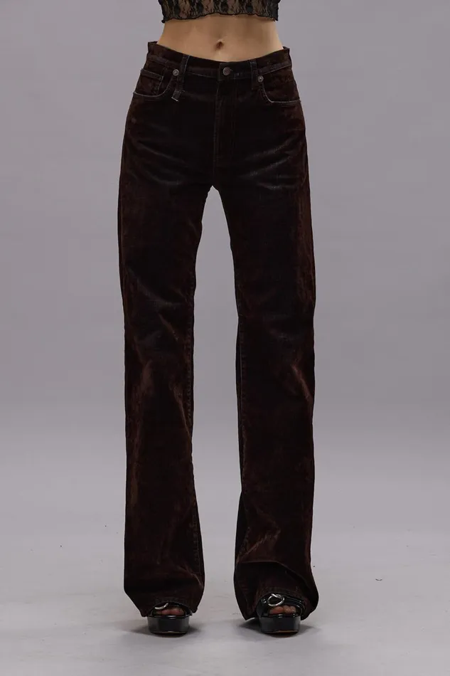 R13 Sale Women JANE JEAN 8211 FLOCKED BROWN