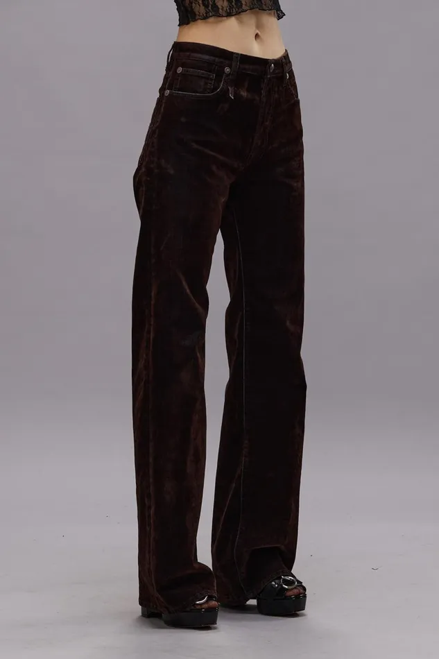 R13 Sale Women JANE JEAN 8211 FLOCKED BROWN