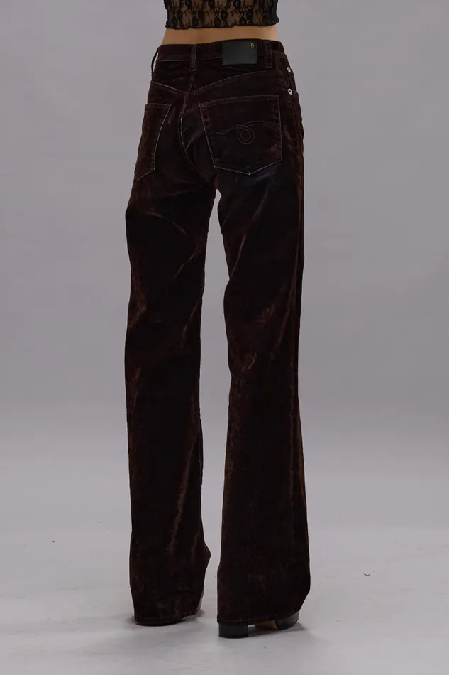 R13 Sale Women JANE JEAN 8211 FLOCKED BROWN