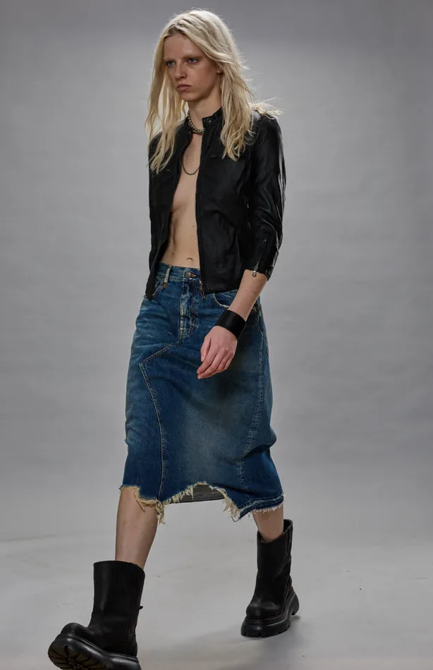 R13 Sale Women JESSE SKIRT 8211 GARNET BLUE