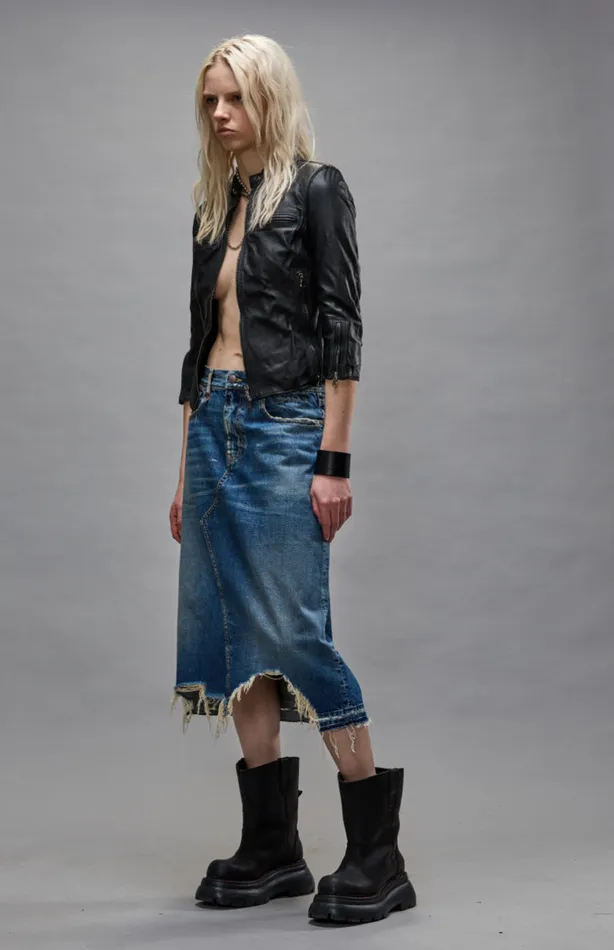 R13 Sale Women JESSE SKIRT 8211 GARNET BLUE