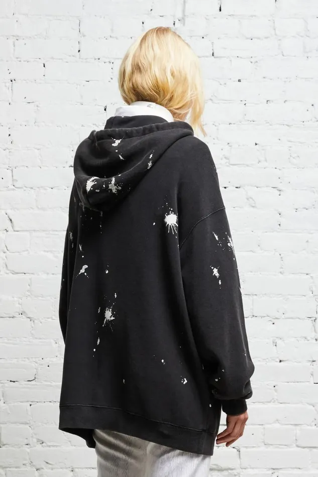 R13 Sale Women R13 NEW YORK HOODIE 8211 ACID BLACK