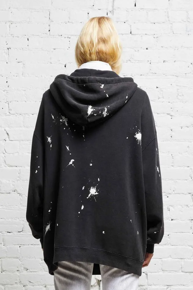 R13 Sale Women R13 NEW YORK HOODIE 8211 ACID BLACK