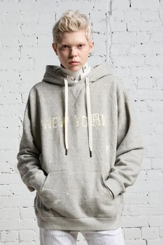 R13 Sale Women R13 NEW YORK HOODIE 8211 HEATHER GREY