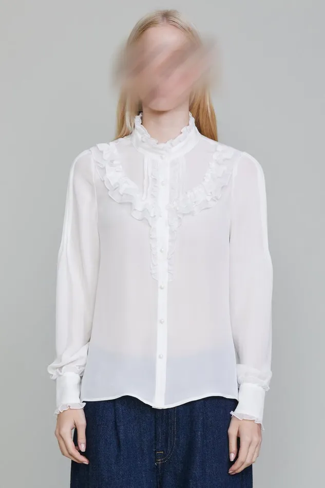 R13 Sale Women ROMANTIC SHIRT 8211 IVORY