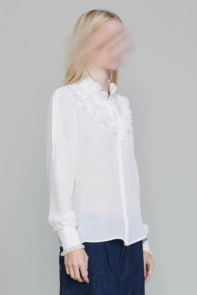 R13 Sale Women ROMANTIC SHIRT 8211 IVORY