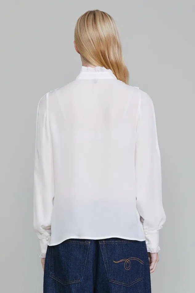 R13 Sale Women ROMANTIC SHIRT 8211 IVORY
