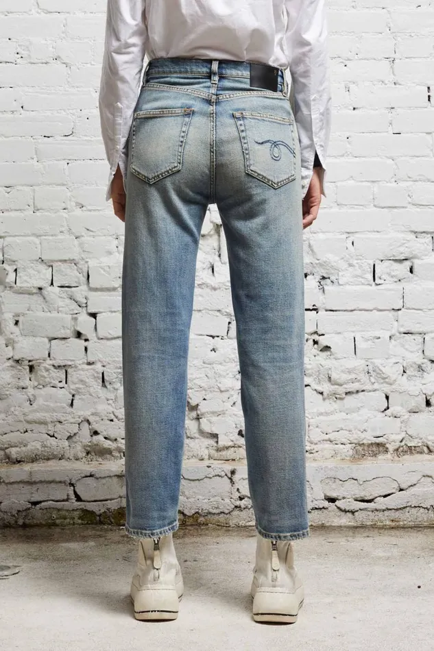 R13 Sale Women SHELLEY SLIM 8211 HESTER BLUE STRETCH