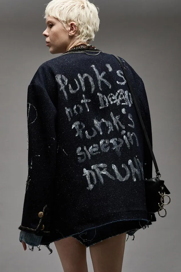 R13 Sale Women SLOUCH CHORE JACKET 8211 GRAFFITI TWEED