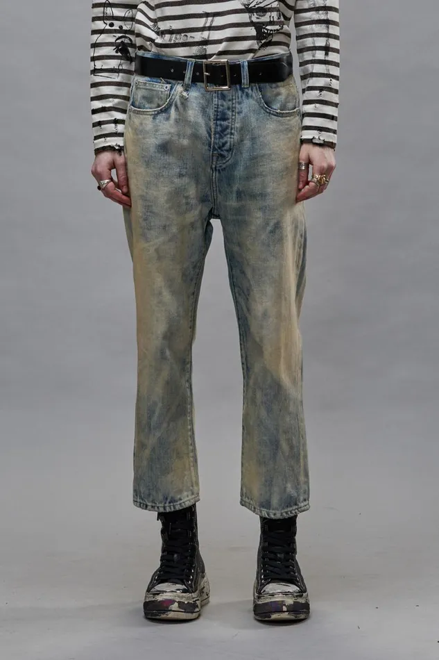 R13 Sale Women TAILORED DROP JEANS 8211 VINTAGE ASH BLUE