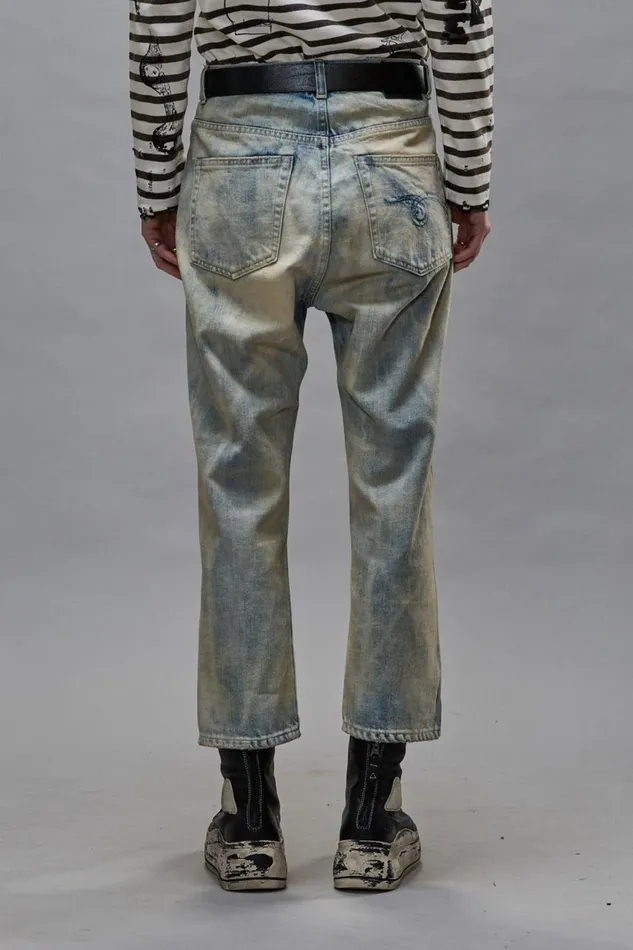 R13 Sale Women TAILORED DROP JEANS 8211 VINTAGE ASH BLUE