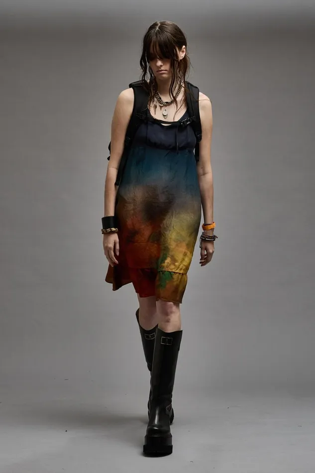 R13 Sale Women TANK SLIP 8211 TIEDYE PRINT