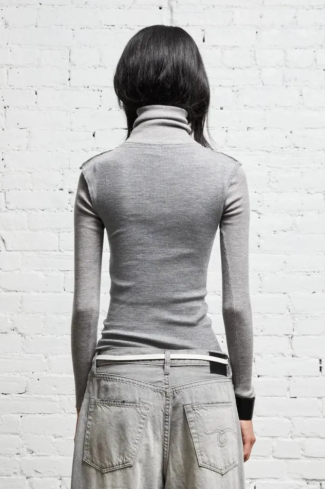 R13 Sale Women TURTLENECK TWIN SET 8211 MULTIGREY
