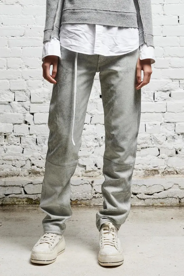 R13 Skinny Women AXL SLIM 8211 CRACKLE WHITE