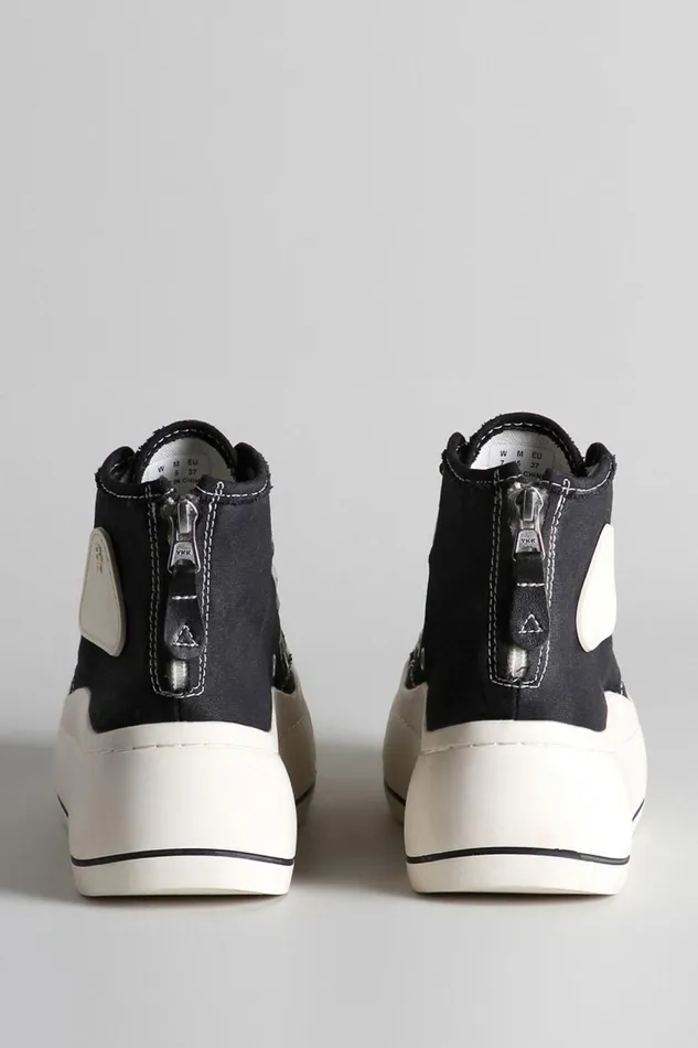 R13 Sneakers Women Double Grommet Kurt High Top Sneaker 8211 Black Denim