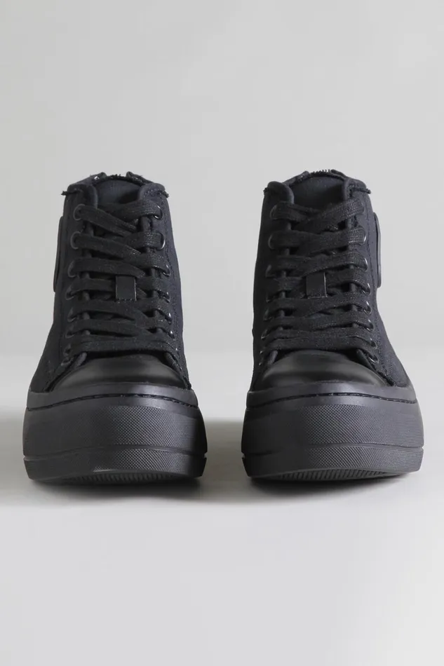 R13 Sneakers Women KURT HIGH TOP 8211 BLACKOUT