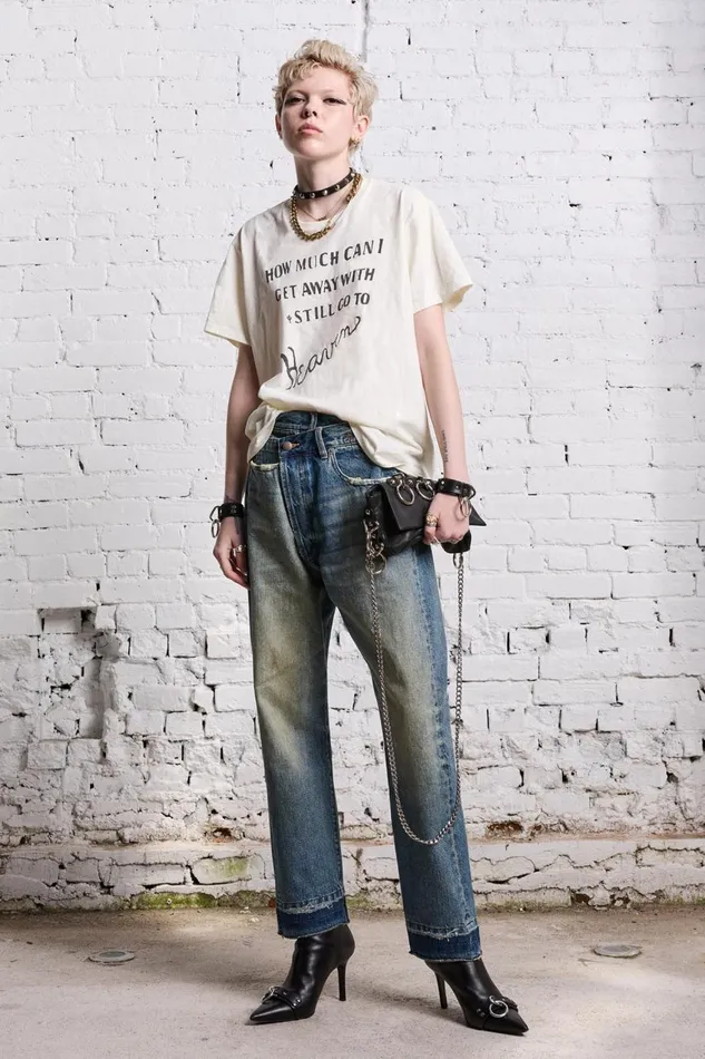 R13 TShirts Women HEAVEN SEEKER BOY T 8211 ECRU