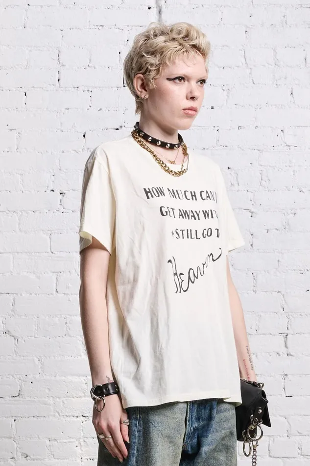 R13 TShirts Women HEAVEN SEEKER BOY T 8211 ECRU