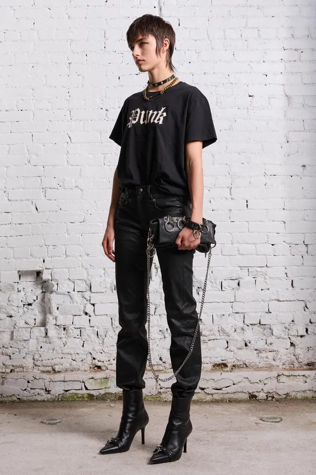 R13 TShirts Women PUNK BOY T 8211 BLACK