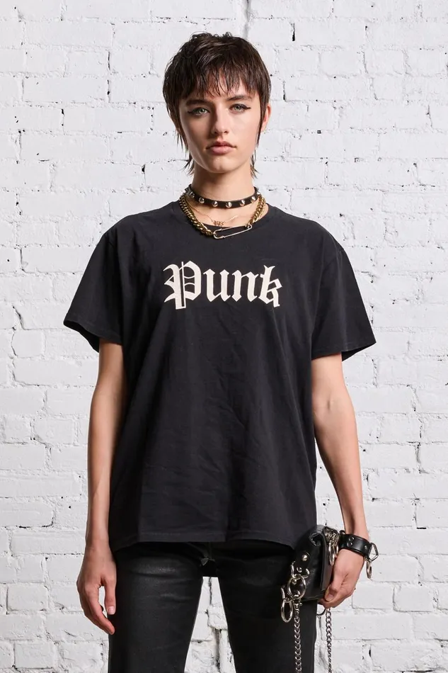 R13 TShirts Women PUNK BOY T 8211 BLACK