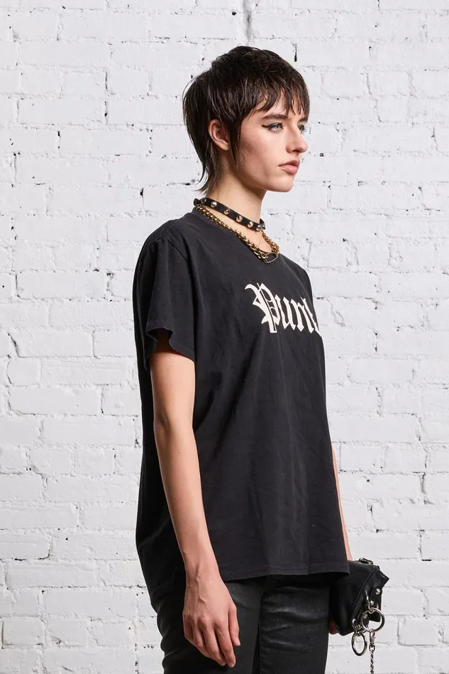 R13 TShirts Women PUNK BOY T 8211 BLACK