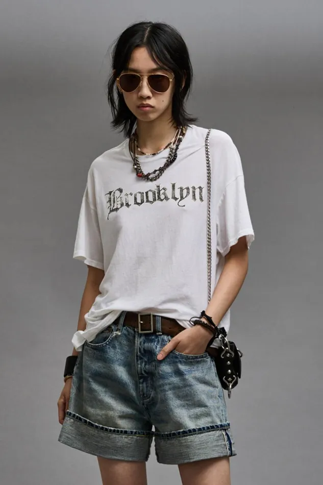 R13 TShirts Women R13 BROOKLYN RELAXED T 8211 ECRU