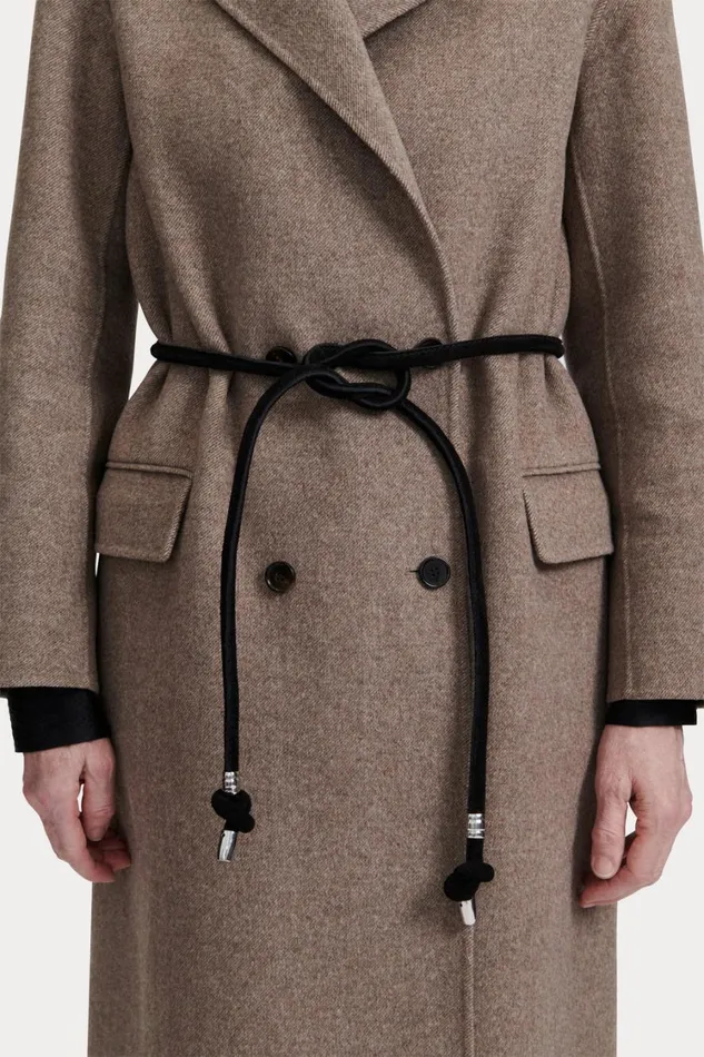 Rachel Comey Belts Women Tubular Tie Belt WHardware Black Rachel Comey Belts Women Tubular Tie Belt WHardware Black
